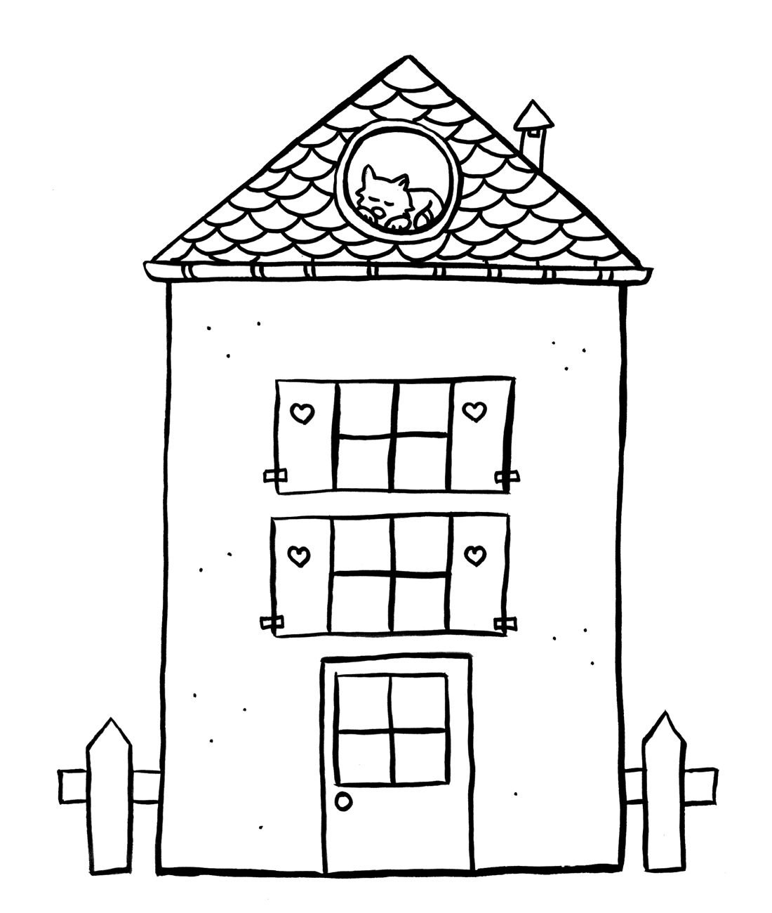 Домик контур