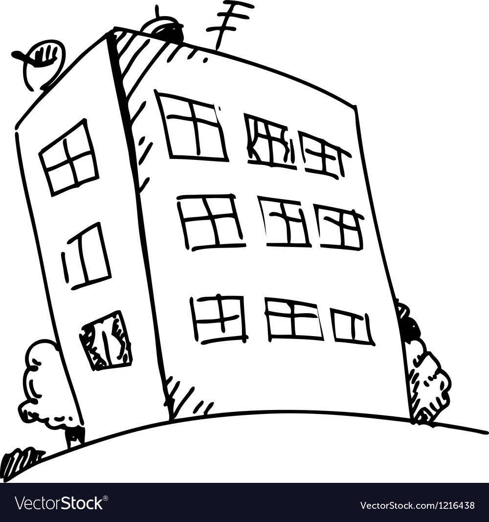 Высокий дом раскраска для детей