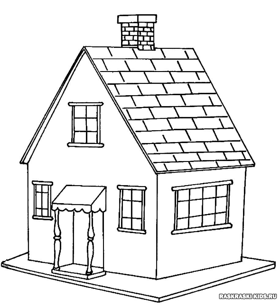 Кукольный домик раскраска для детей