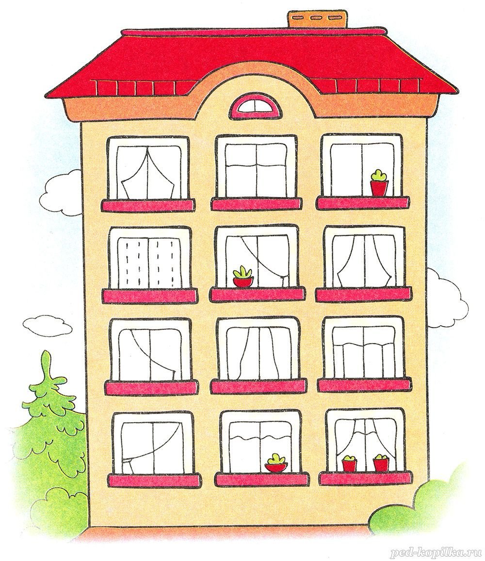 Домик карандашом для детей