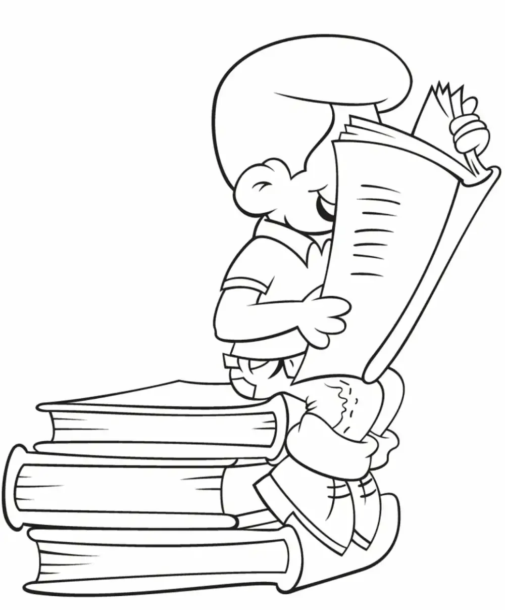 Раскраски для детей чтение книжек