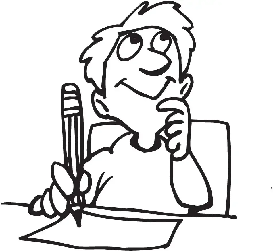 Писатель раскраска для детей