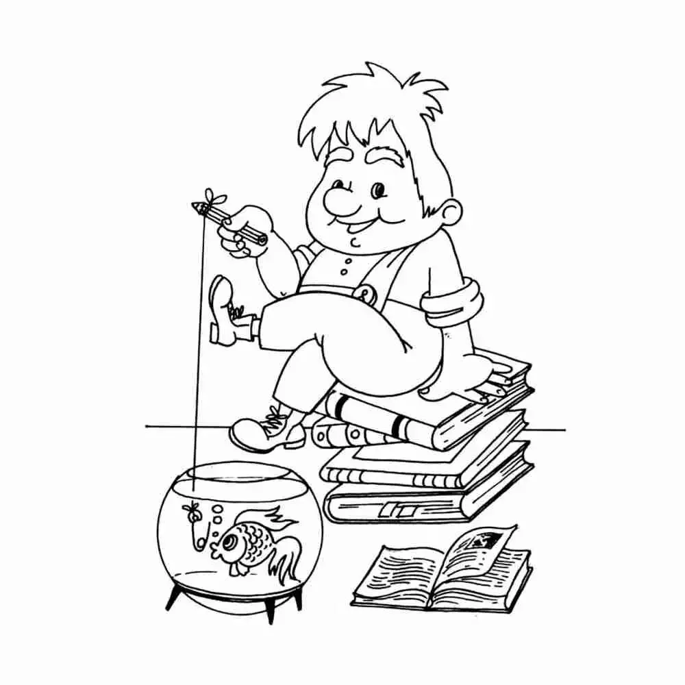 Карлсон раскраска для детей