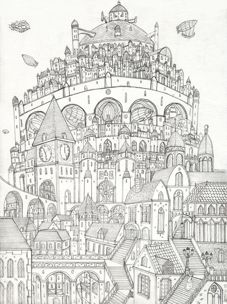 Раскраска замок