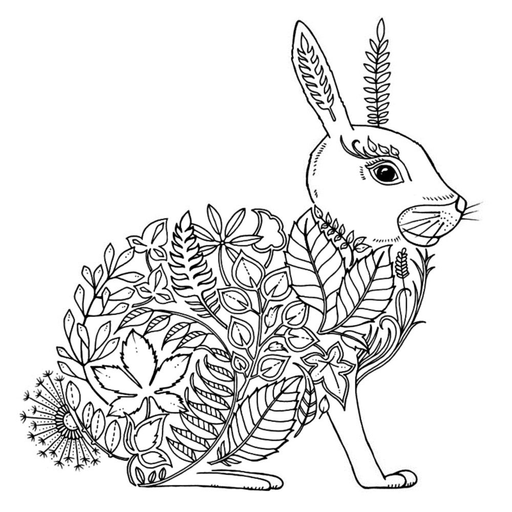 Раскраска антистресс кролик