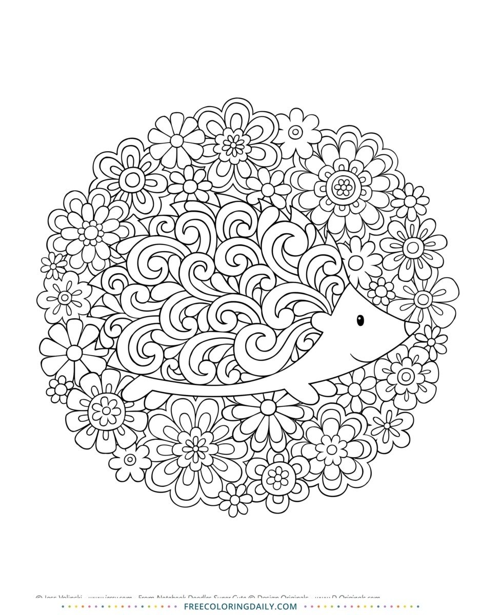 Мандала милая раскраска