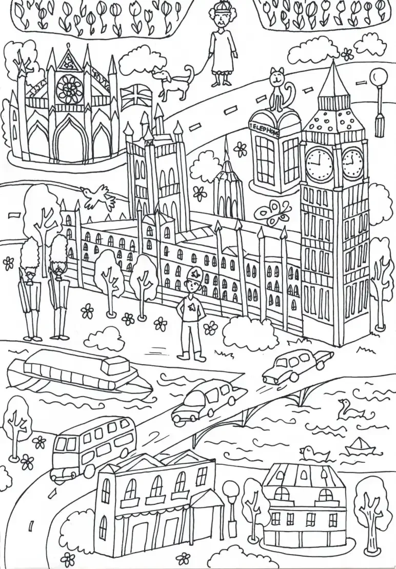 Вестминстерский дворец раскраска