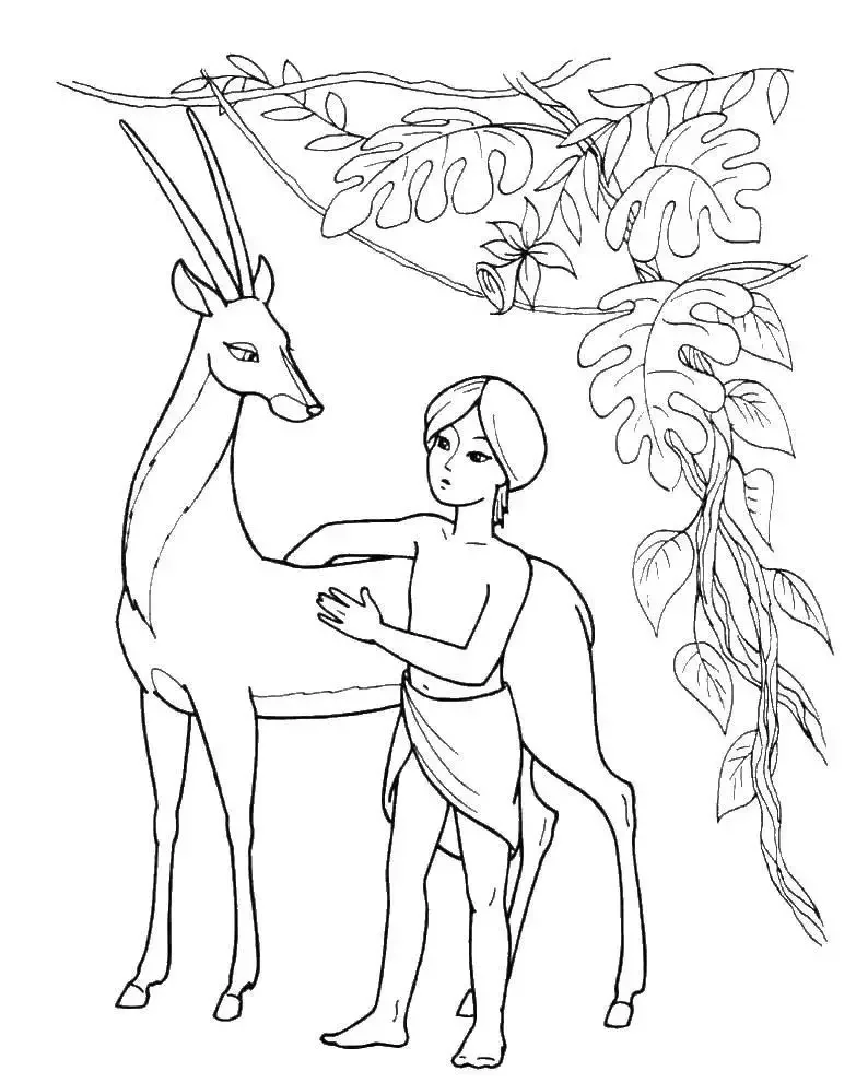 Раскраска Золотая антилопа из мультика