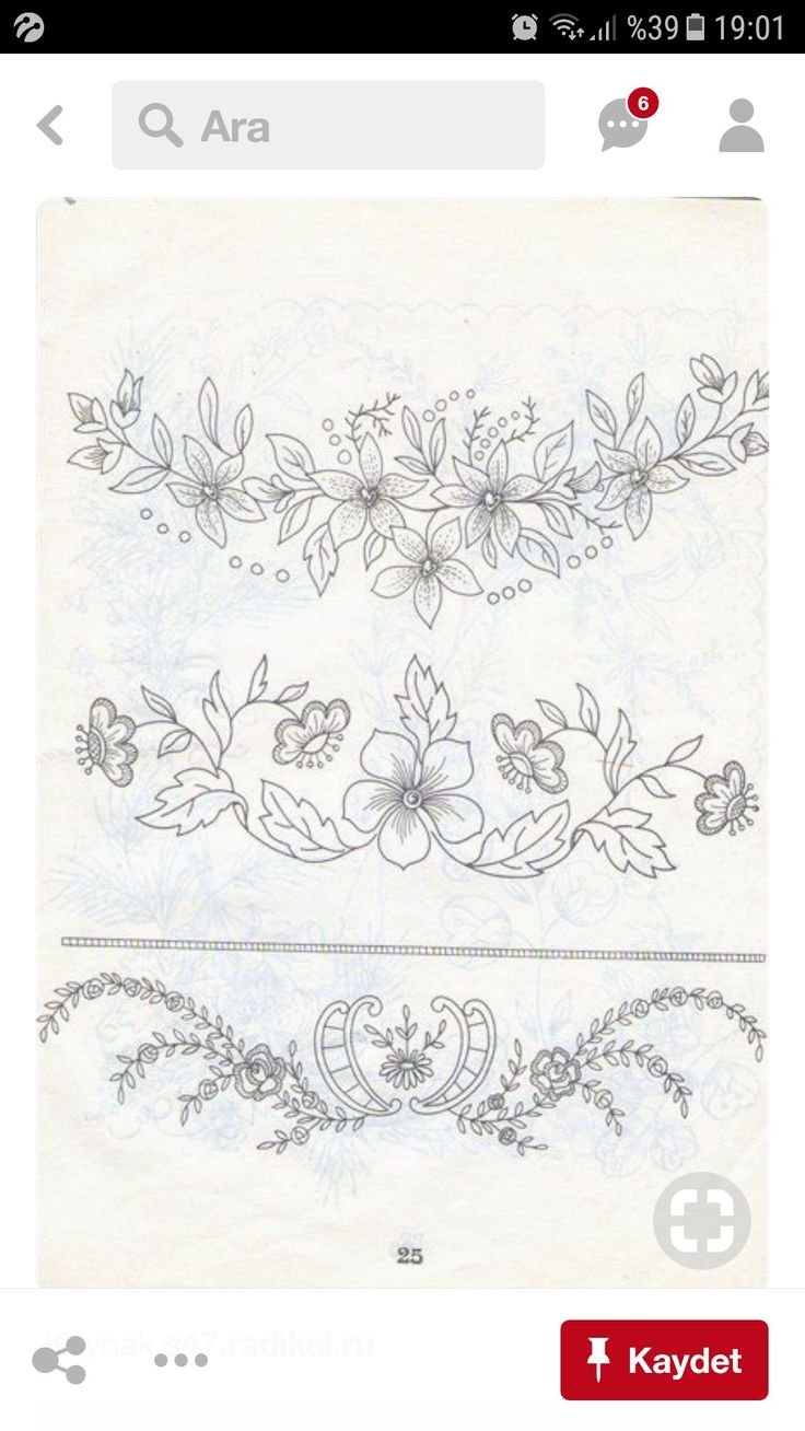 Узоры для вышивки гладью Ришелье