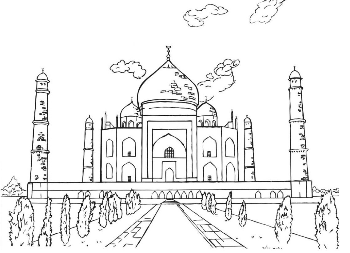 Мечеть раскраска