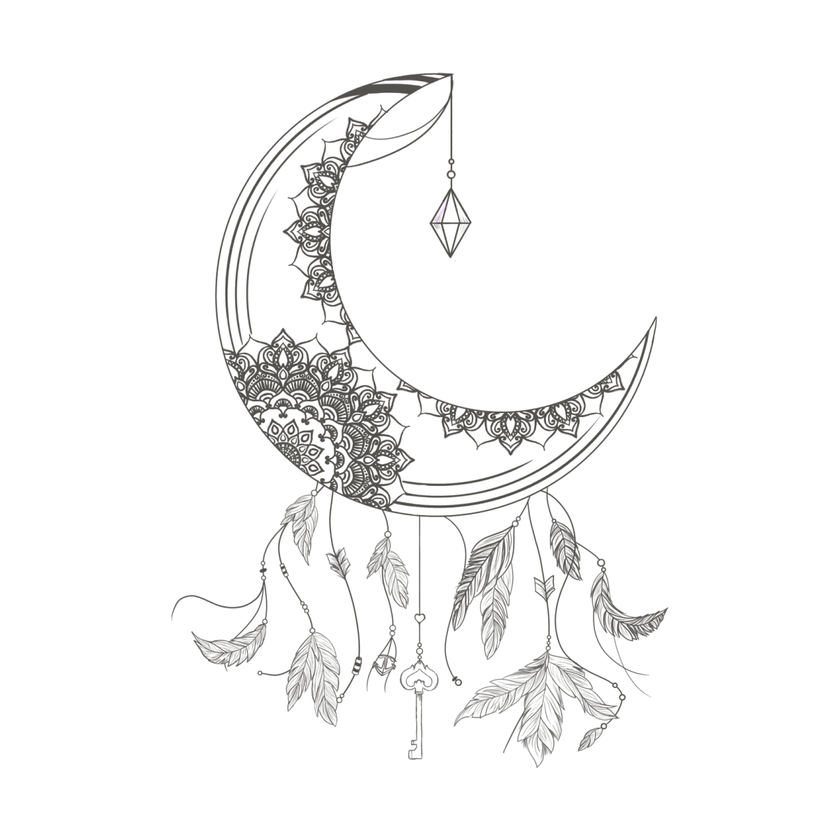 Мандала полумесяц