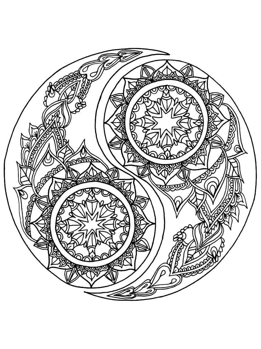 Мандалы кошки для раскрашивания