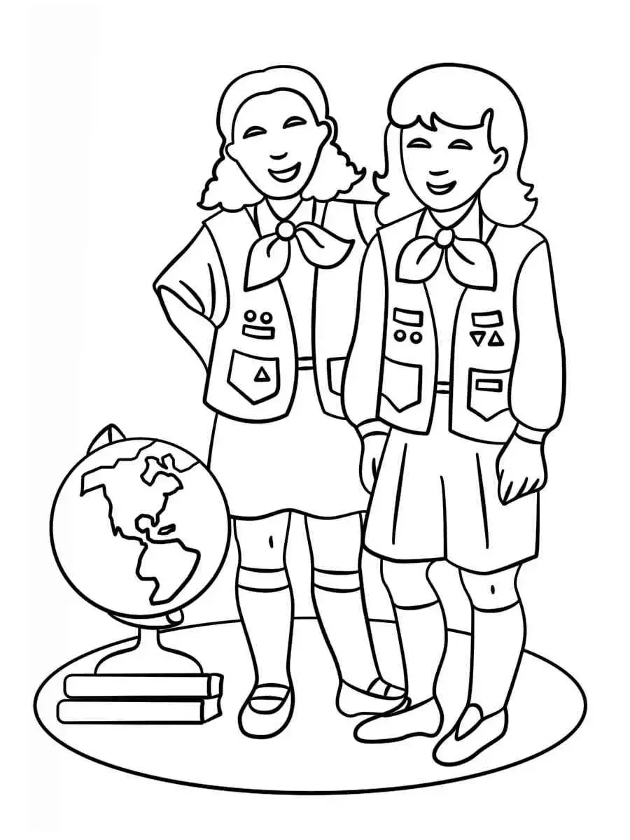 Школа раскраска для детей