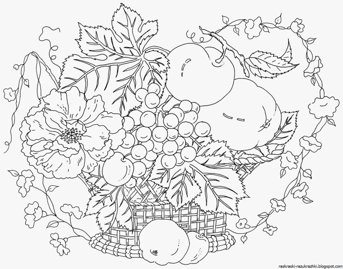 Осеннее дерево раскраска для малышей