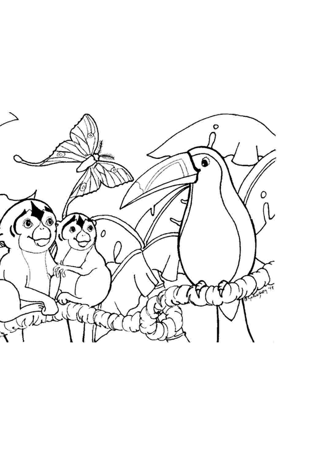 Раскраска африканские животные для детей