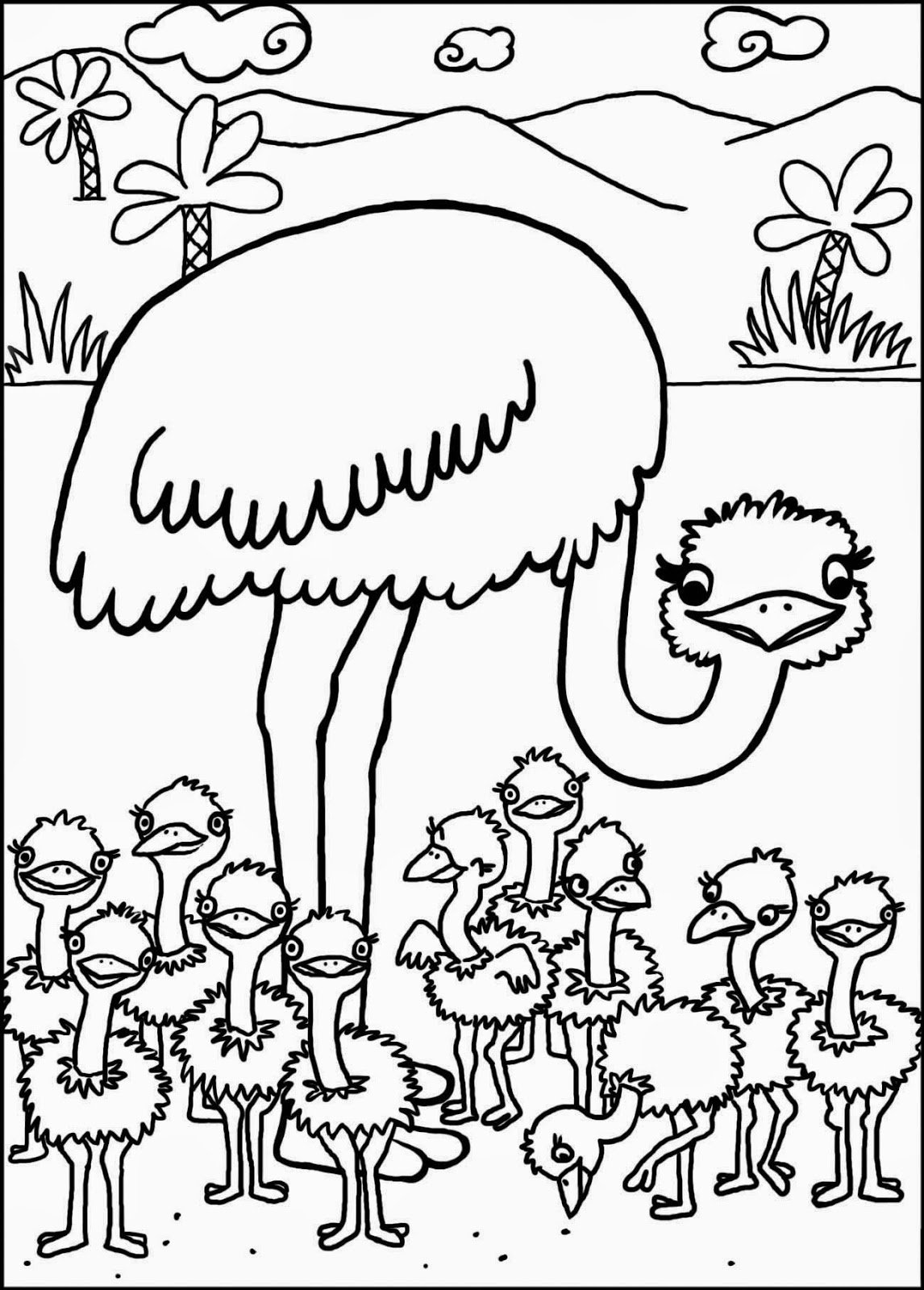 Раскраска африканские животные для детей