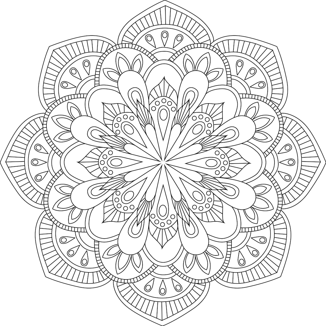 Мандалы в хорошем качестве для печати