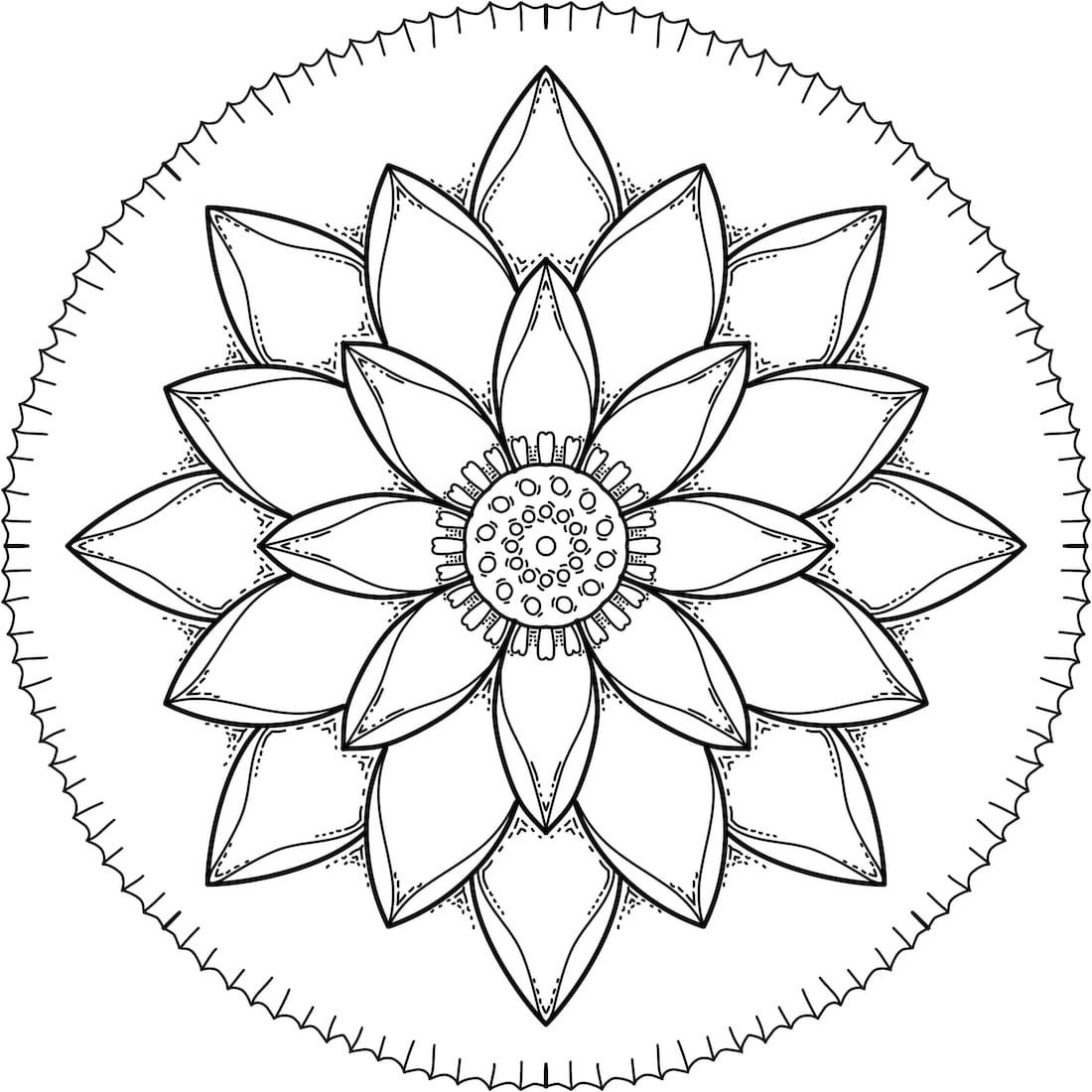 Мандала цветы для детей