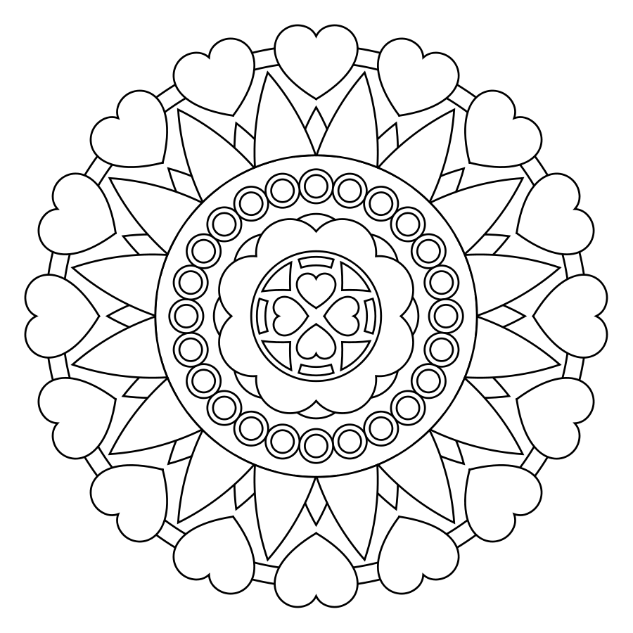 Раскраска Мандала для детей