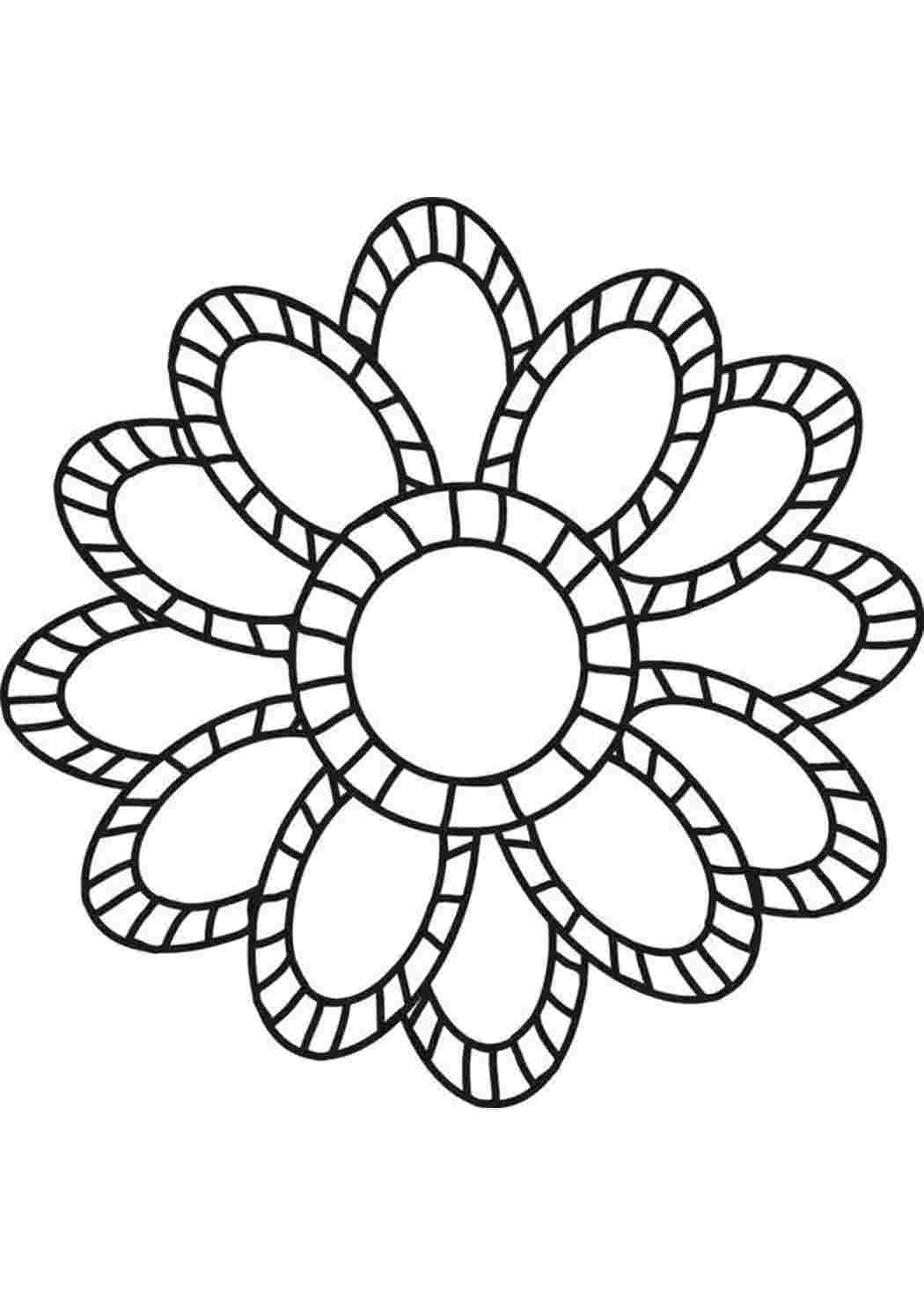 Цветы без стебля для раскрашивания