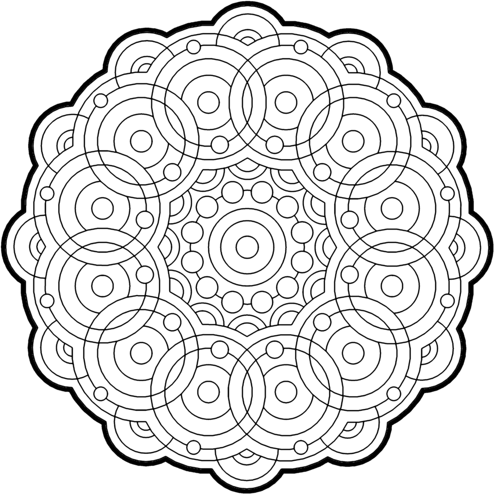 Большие мандалы для раскрашивания