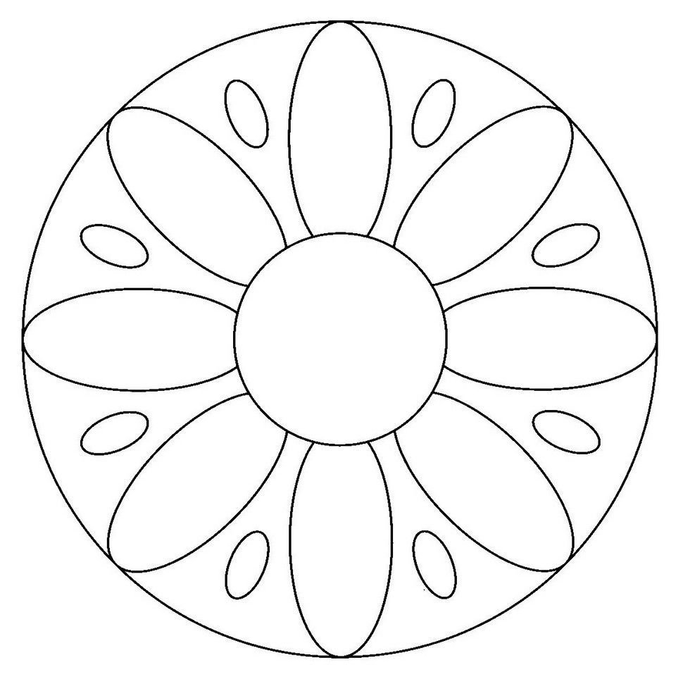 Декоративное рисование узор в круге