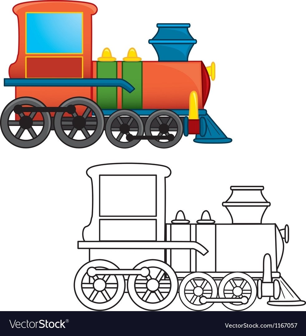 Раскраска поезд