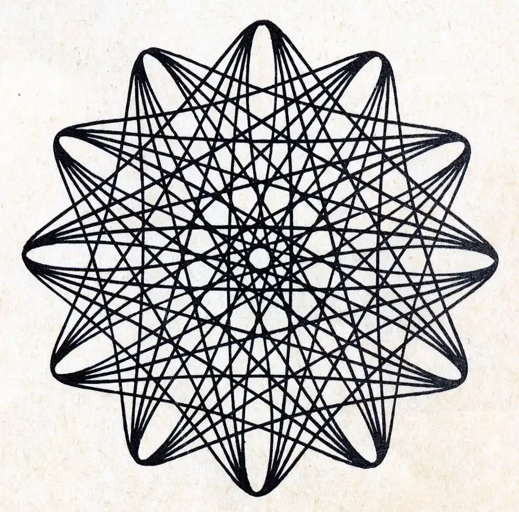 Трафарет спирограф Нарисуй снежинку