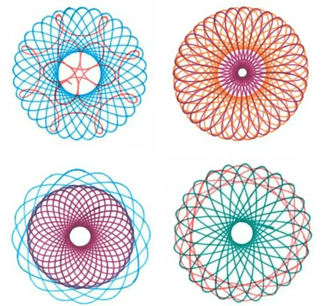 Макет линейки спирограф