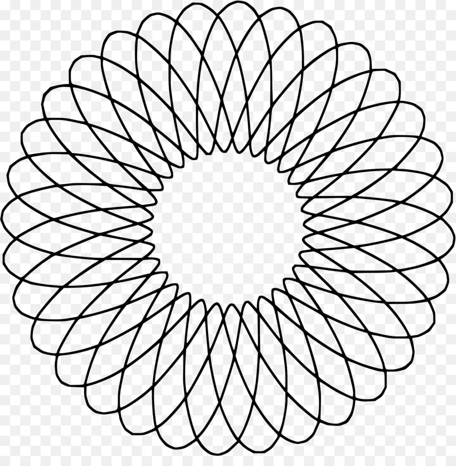 Рисунки спирографом черно-белые