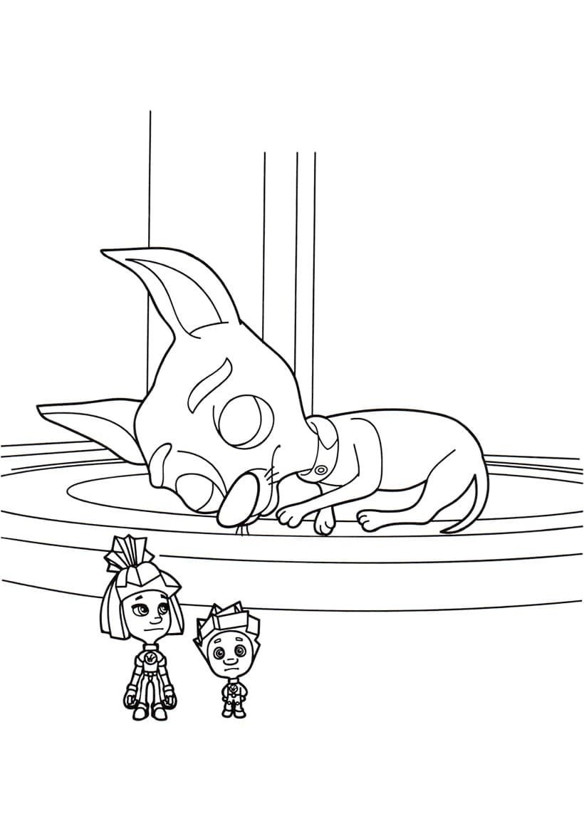 Раскраски для детей Фиксики Дедус