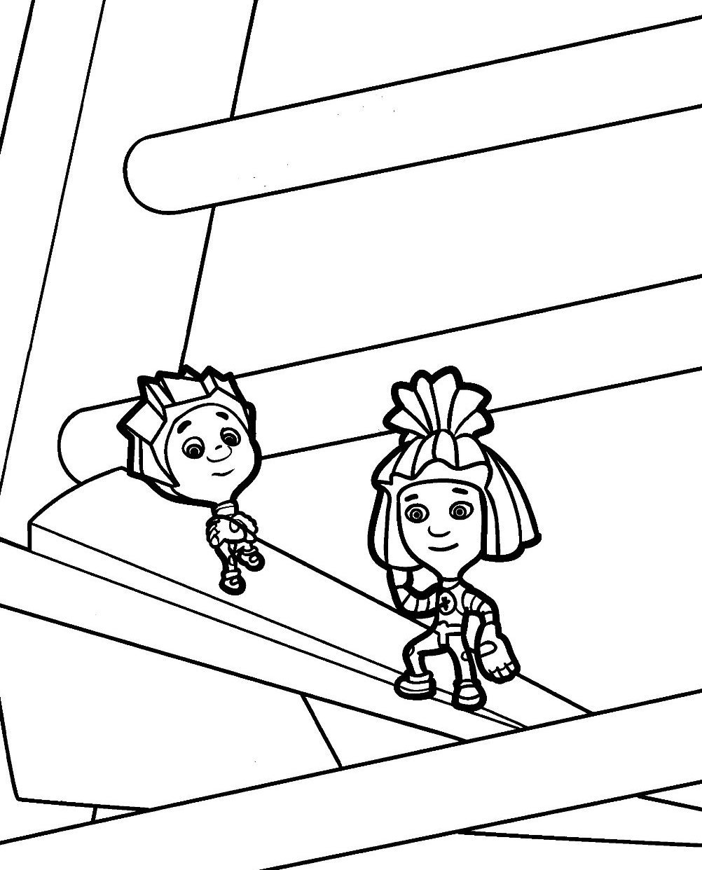 Фиксики Файер разукрашка