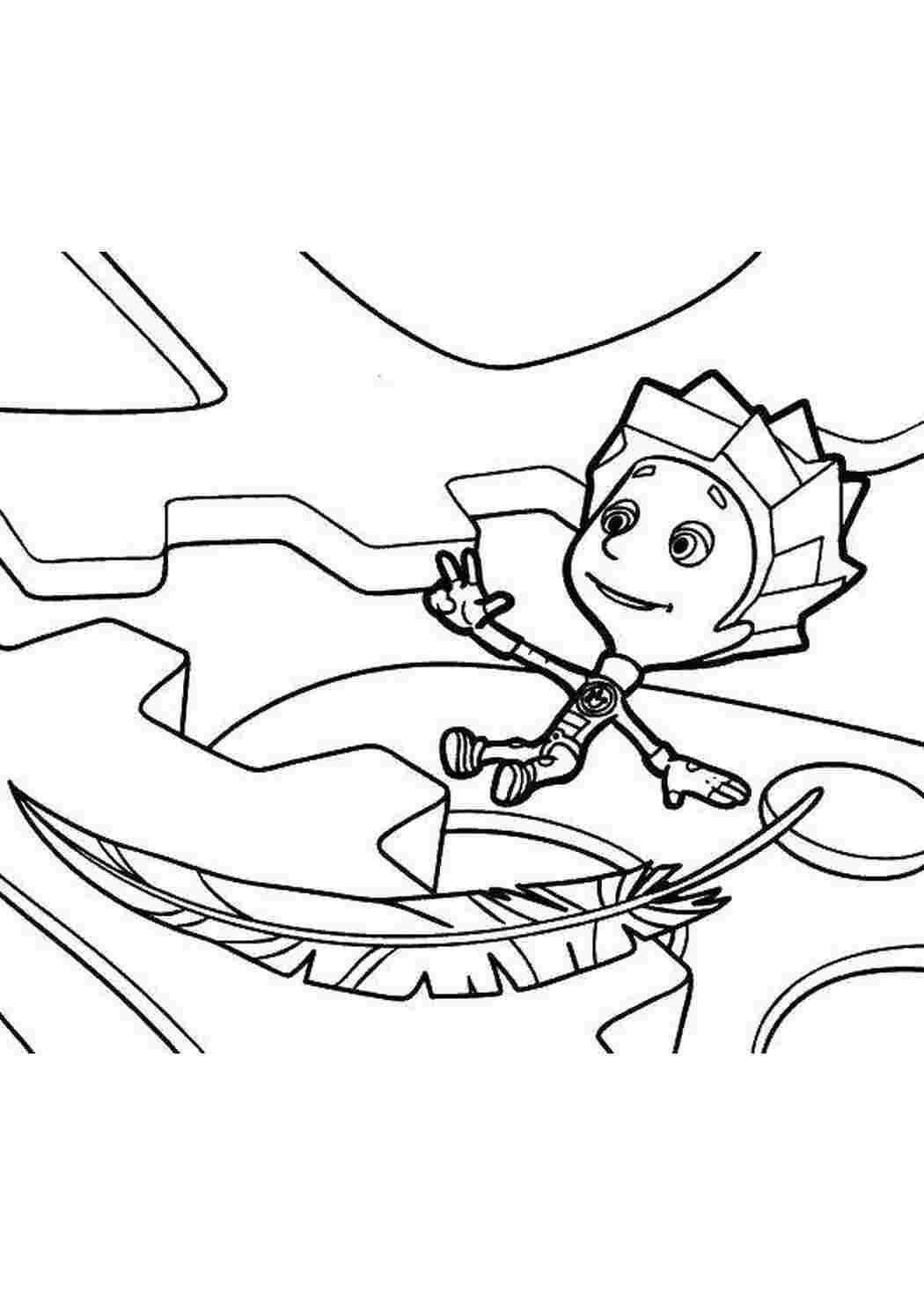 Раскраски для детей Фиксики Нолик