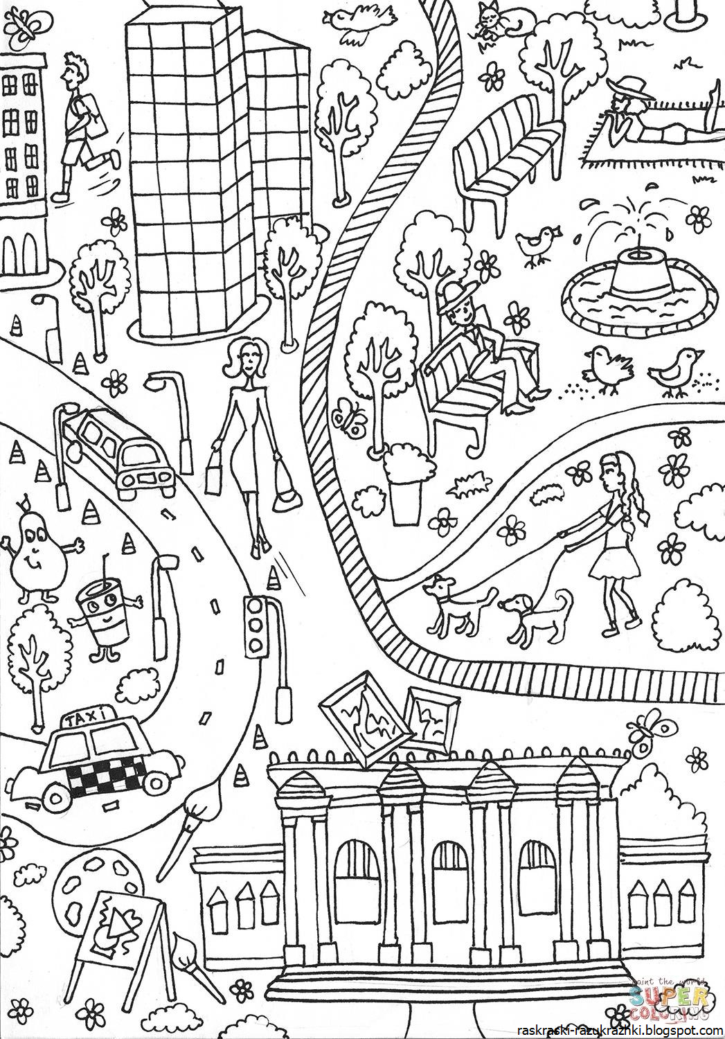 Домик раскраска для малышей