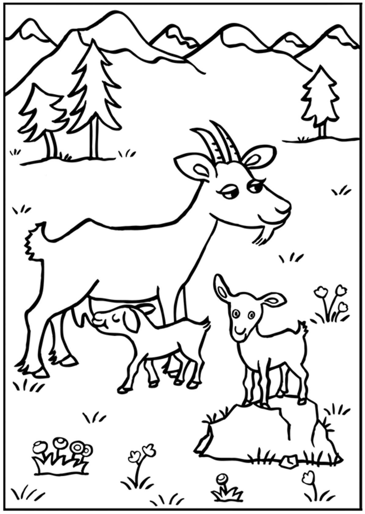 Раскраски для детей мама и малыш животные