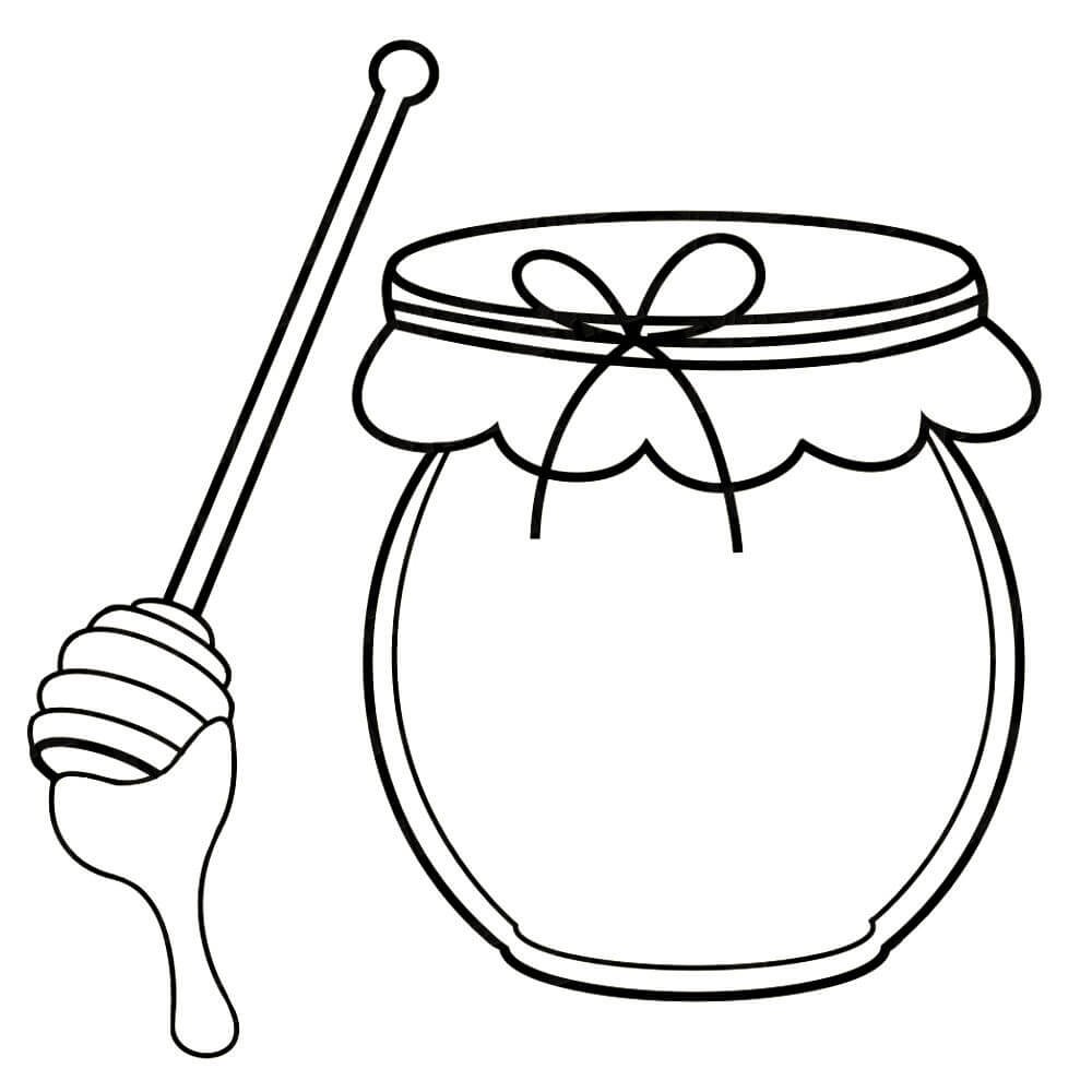 Банка варенья раскраска