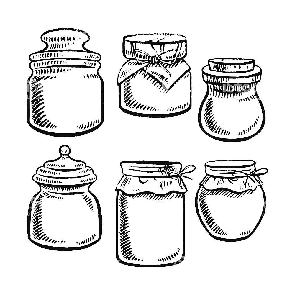 Банка варенья для срисовки