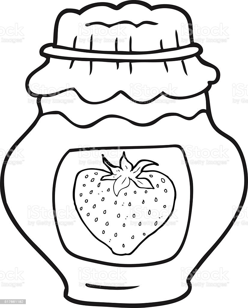 Банка варенья раскраска для детей