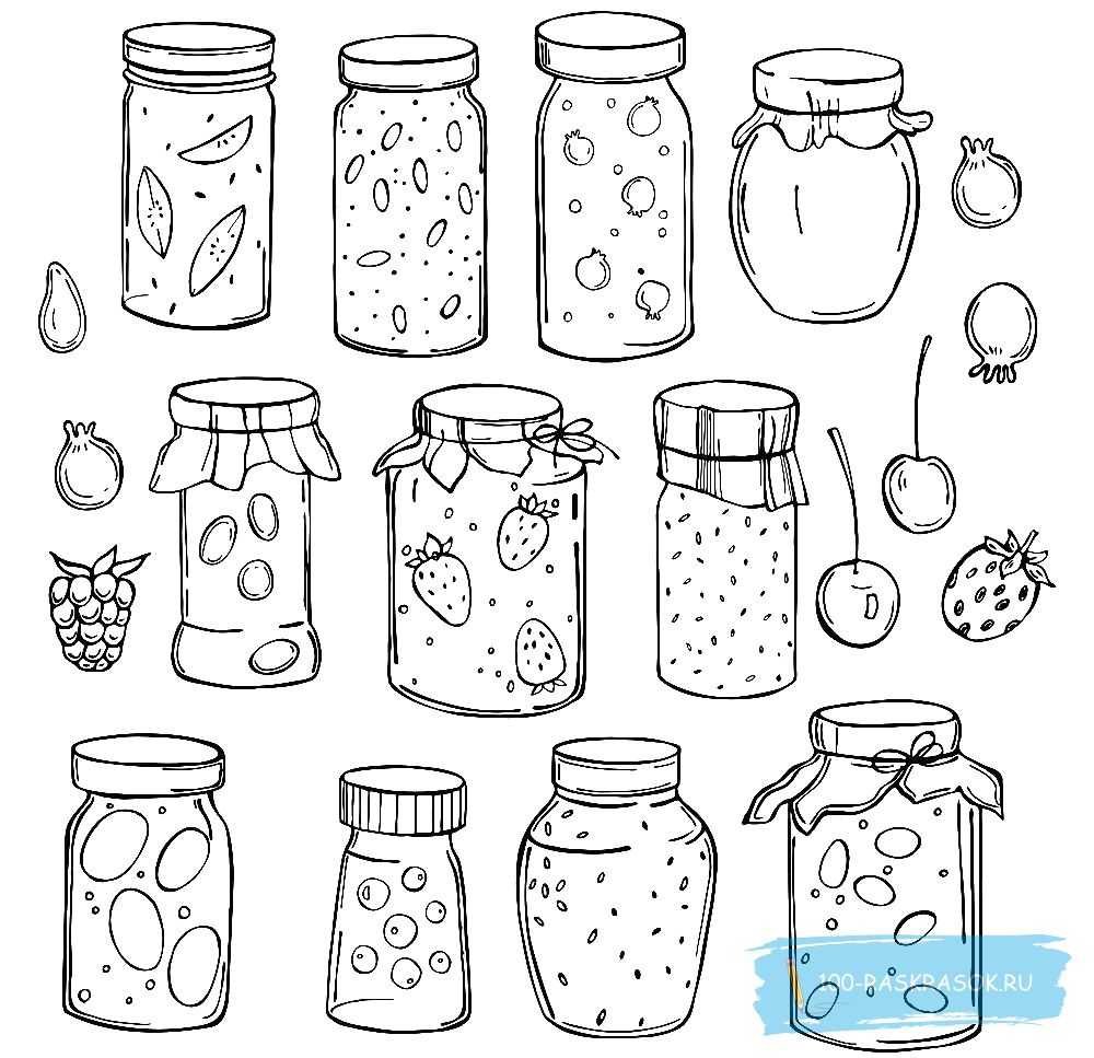 Баночка раскраска
