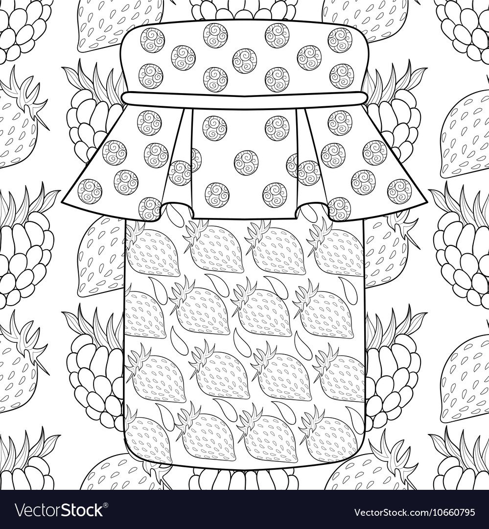 Трафарет баночка варенья