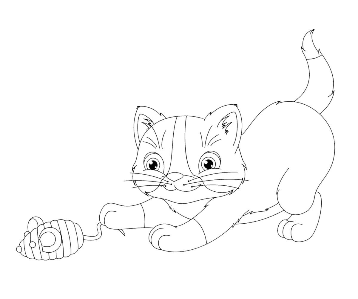 Кошки. Раскраска