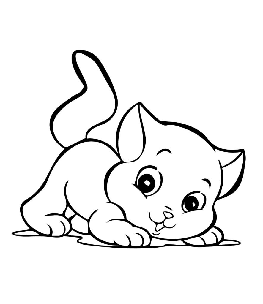 Раскраска кошечки собачки