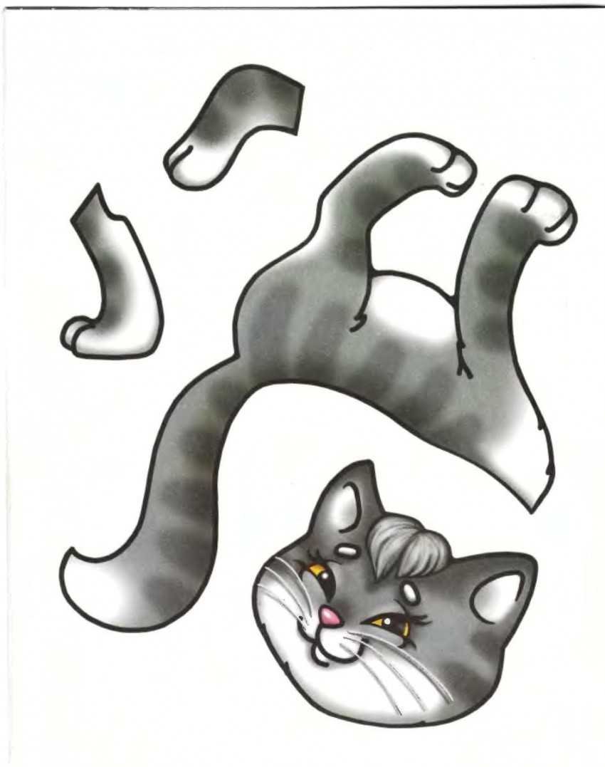 Кошка раскраска для детей
