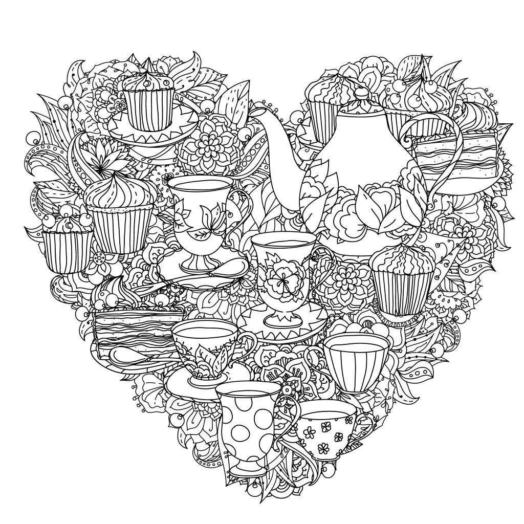 Раскраска антистресс кофе