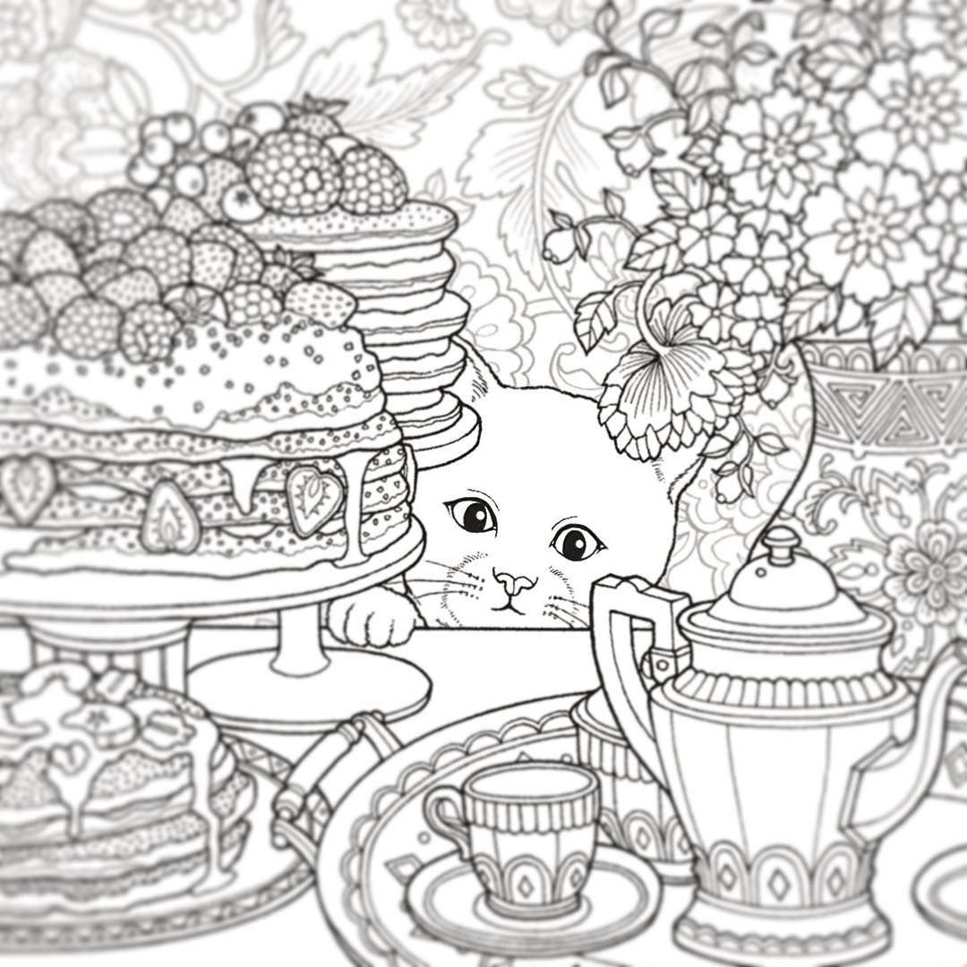 Раскраска чаепитие