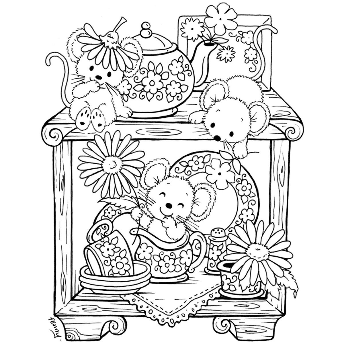 Раскраска чаепитие