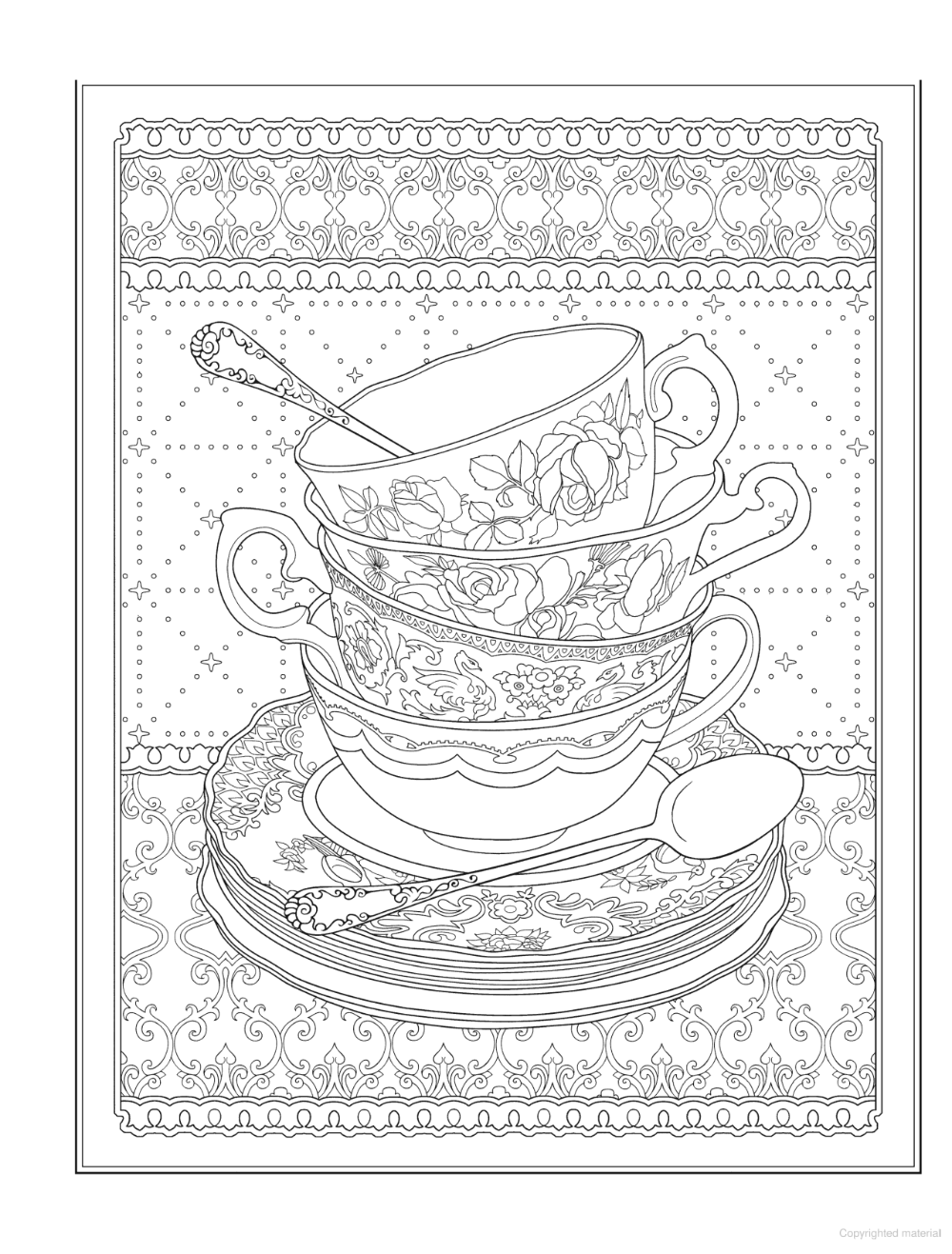 Раскраска чаепитие