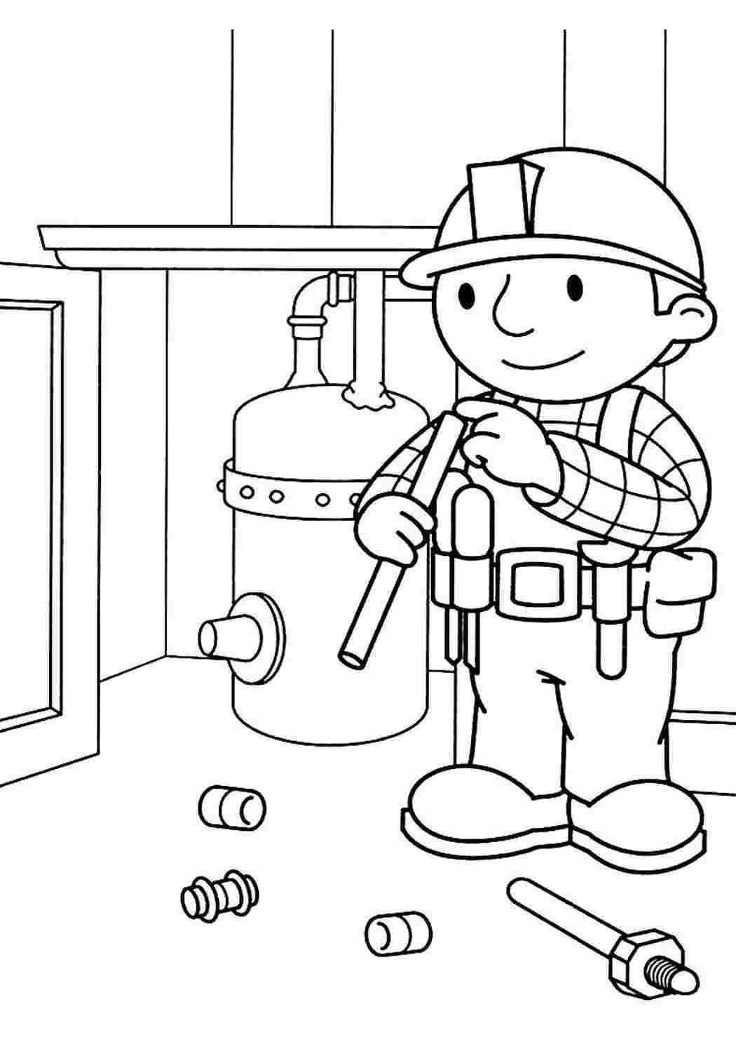 Столяр раскраска для детей