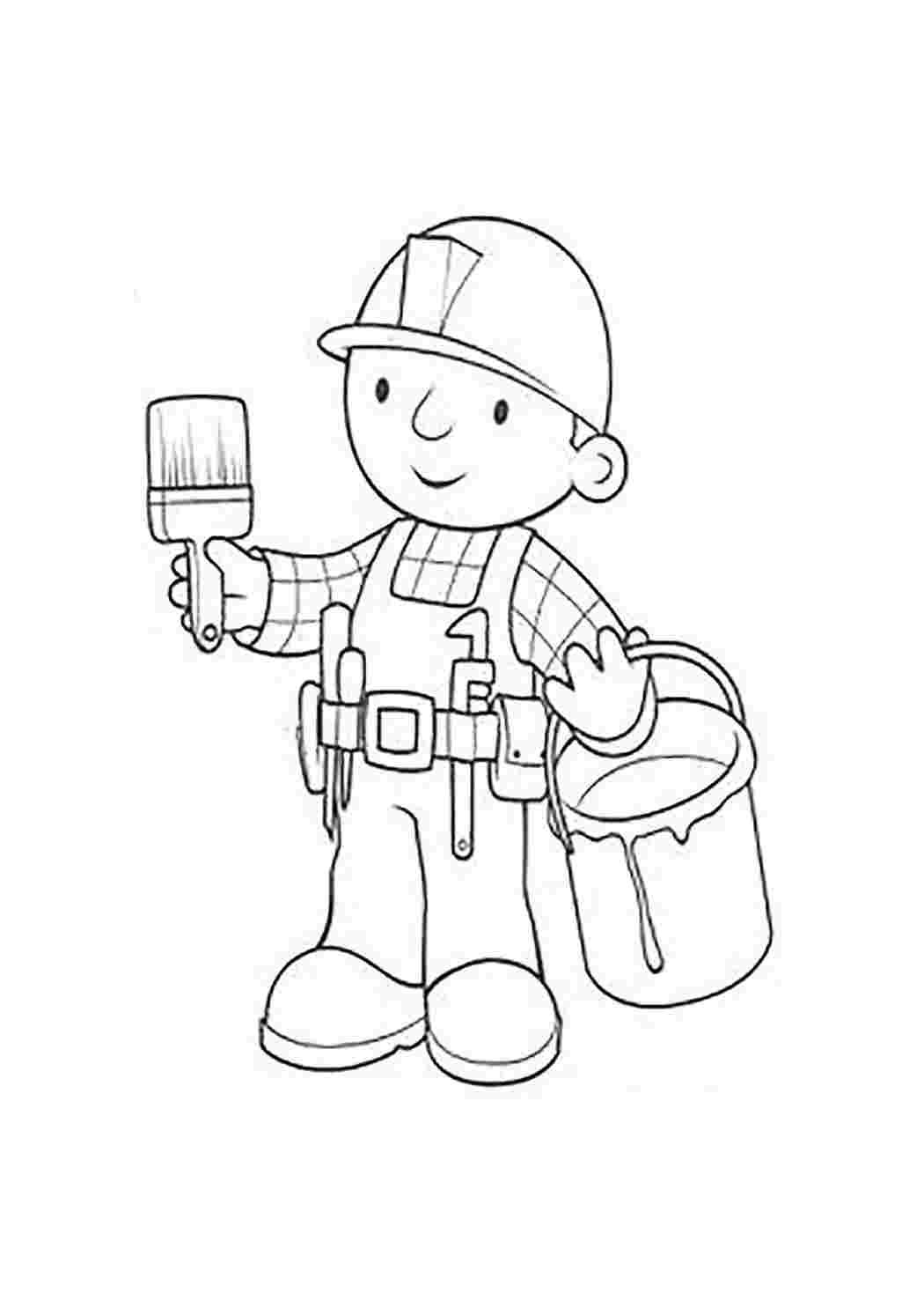 Маляр раскраска