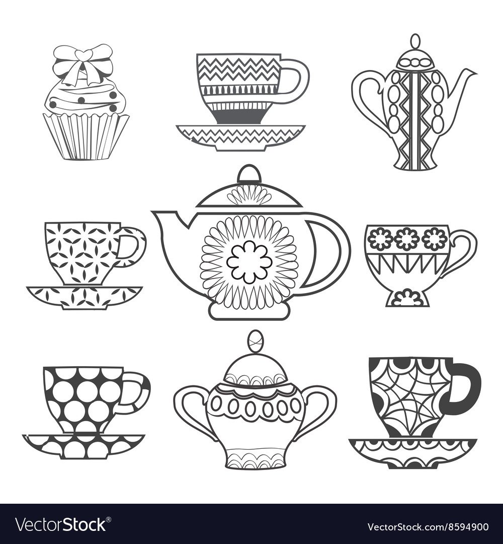 Чашка китайского чая рисунок